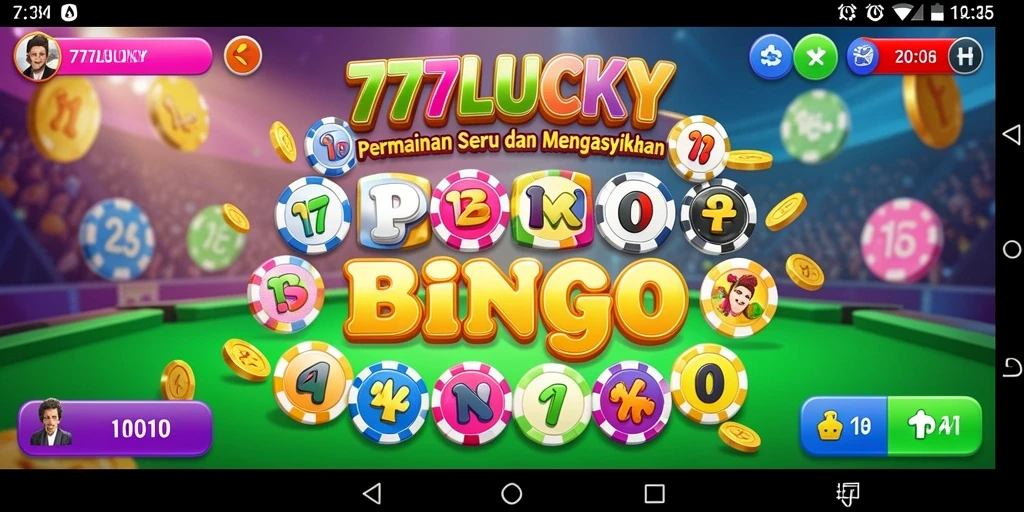Tampilan gameplay seru di 777LUCKY dengan berbagai pilihan Bingo.