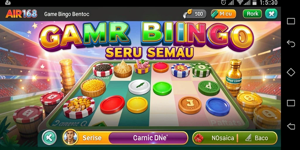 Tangkapan layar permainan Bingo AIR168 yang seru dan interaktif.