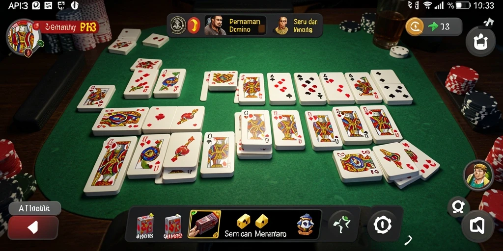 Tampilan gameplay Domino yang menarik dan interaktif.