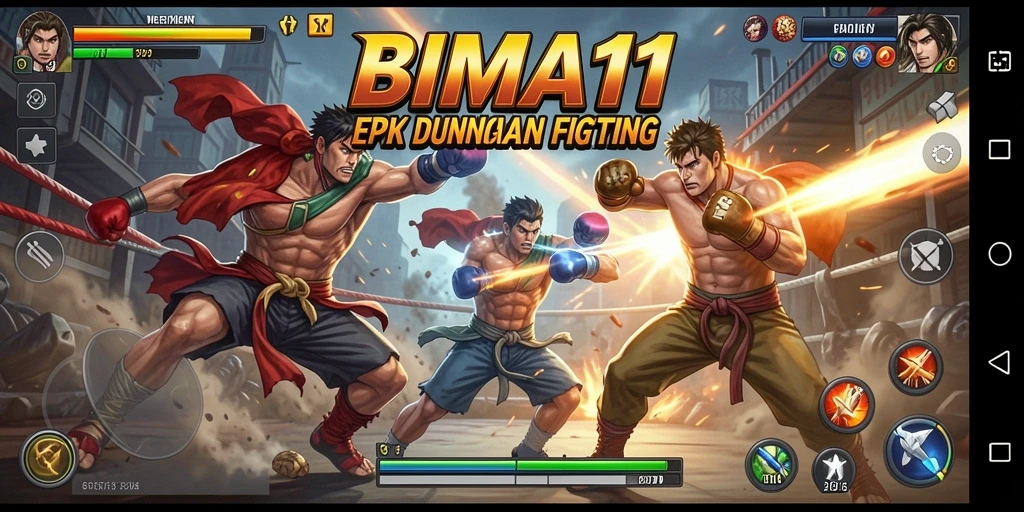 Screenshot BIMA11 menunjukkan aksi pertarungan yang mendebarkan dan dinamis.
