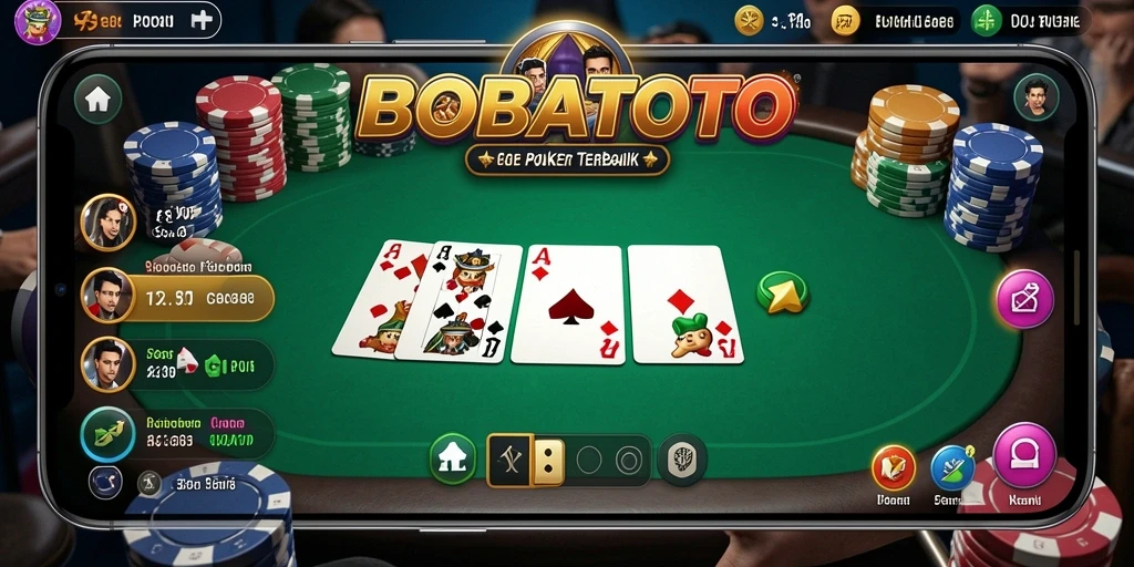 Tampilan gameplay Poker seru di BOBATOTO dengan interaksi langsung antar pemain.