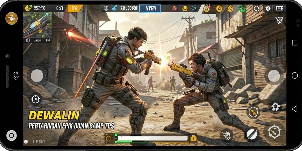 Gameplay intens DEWALIN yang penuh aksi.