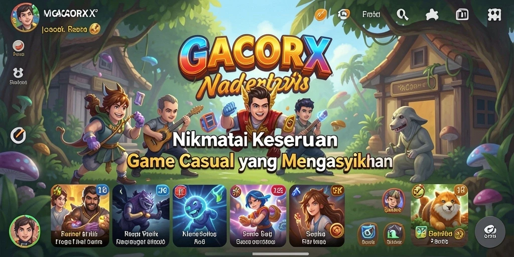 Tampilan gameplay GACORX yang menarik dan penuh warna.