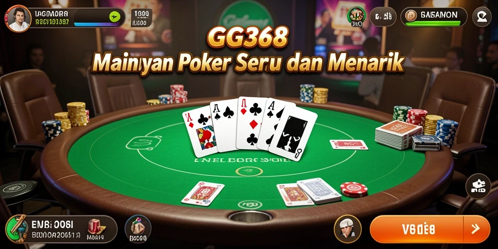 Tampilan gameplay yang menarik dalam GG368 saat bermain Poker.