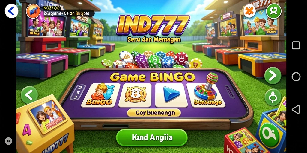 Tampilan gameplay seru dari aplikasi Bingo IND777.