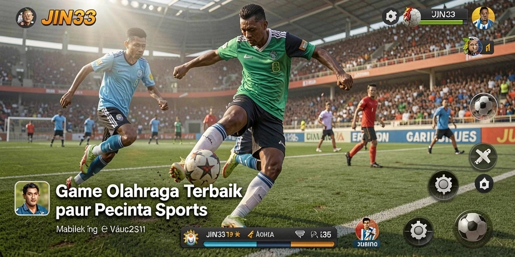 Screenshot menunjukkan aksi intens dari pertandingan olahraga di JIN33.