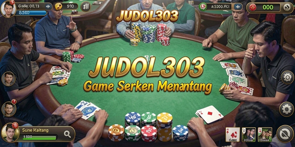 Tampilan gameplay seru dalam JUDOL303 saat bermain Poker.