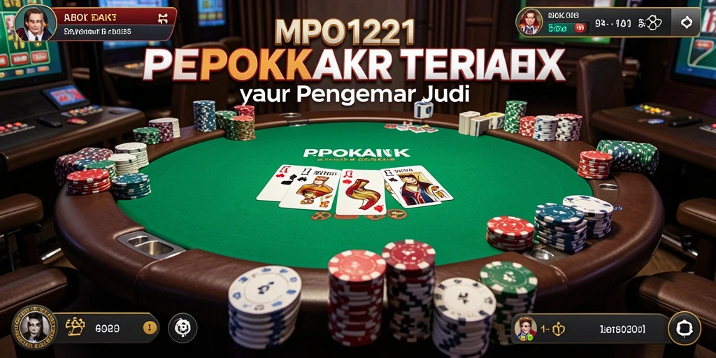Screenshot MPO1221 yang menunjukkan gameplay Poker yang mendebarkan.