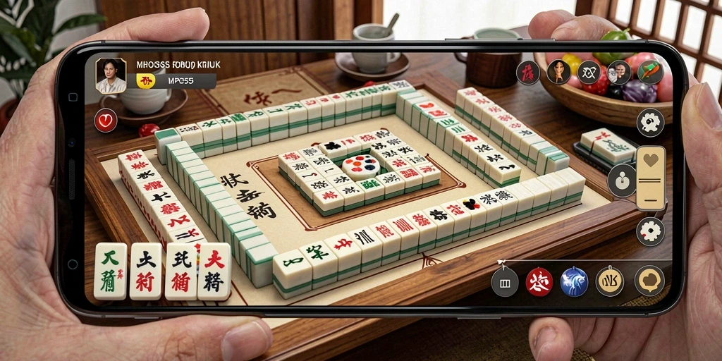 Tampilan gameplay MPO555 yang mendebarkan di papan Mahjong.