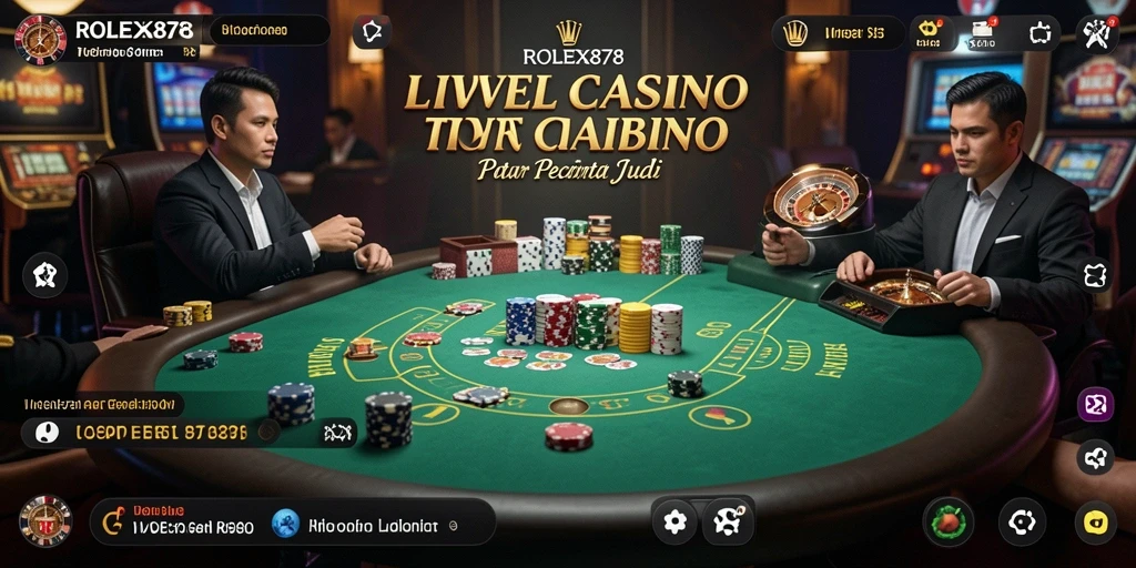 Tampilan gameplay Live Casino yang mengasyikkan dari ROLEX878.