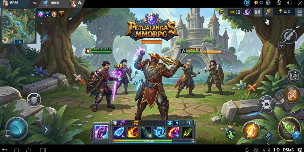 Tampilan gameplay menakjubkan dengan aksi pertarungan epik.