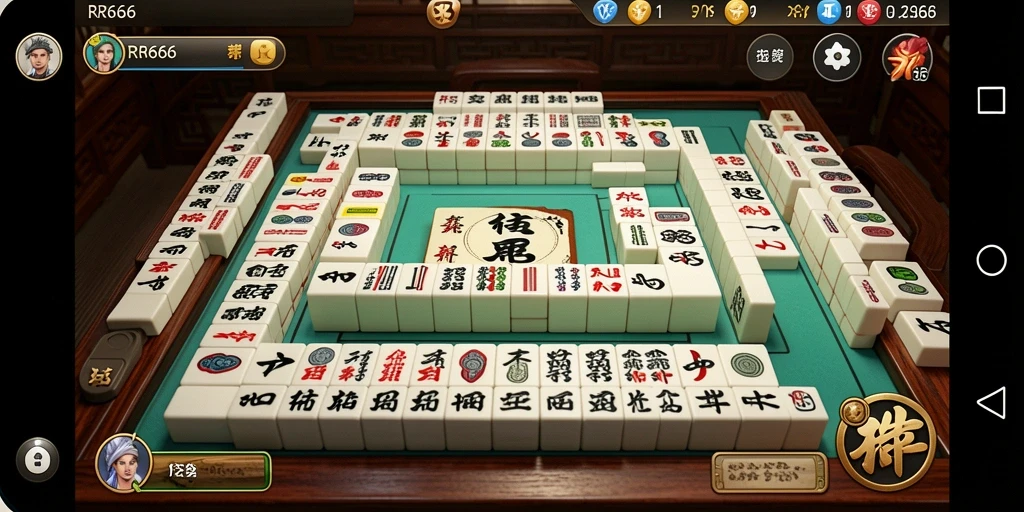 Tampilan gameplay menarik dari game Mahjong RR666.
