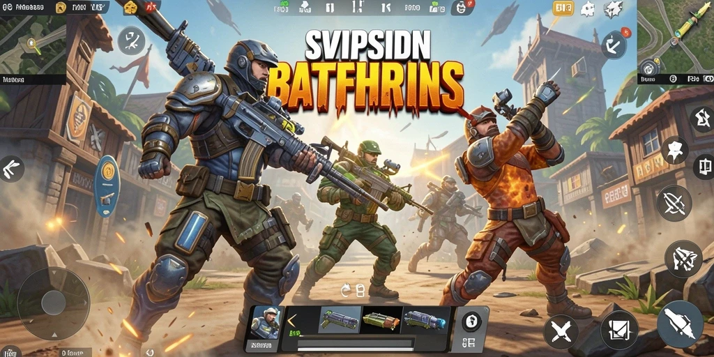 Tampilan gameplay SVIPSIDN dalam pertarungan Battle Royale yang mendebarkan.