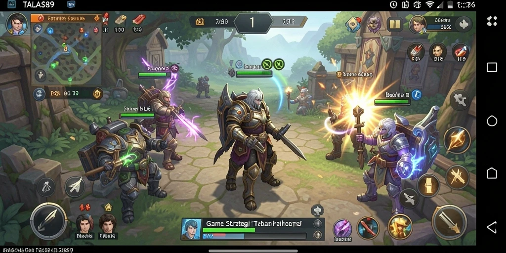 Screenshot gameplay TALAS89 dengan aksi pertempuran yang mendebarkan.
